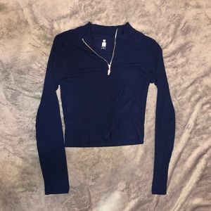 Quarter zip Royal Blue Top NWOT